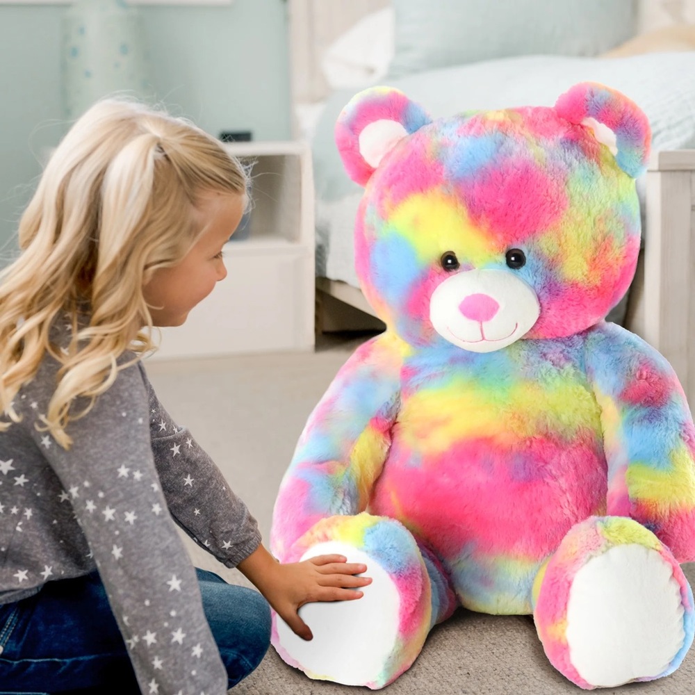 Build-A-Bear Tie Dye Bear Plush 24" Seated Height NEW